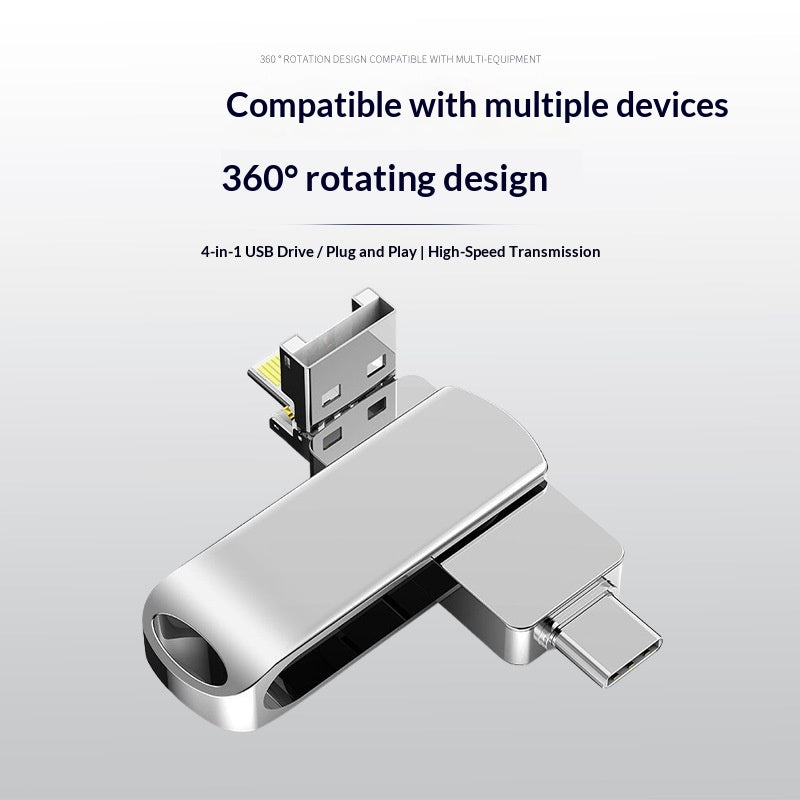 4-en-1 téléphone clé USB double usage pour les deux téléphones et ordinateurs