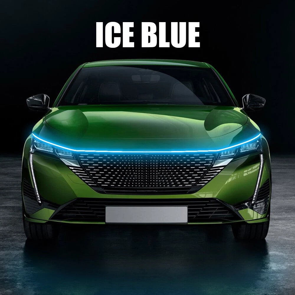 180cm 12V voiture étanche à l'eau Hood avant LED jour de course décoratif flexible bande de lumière Fo