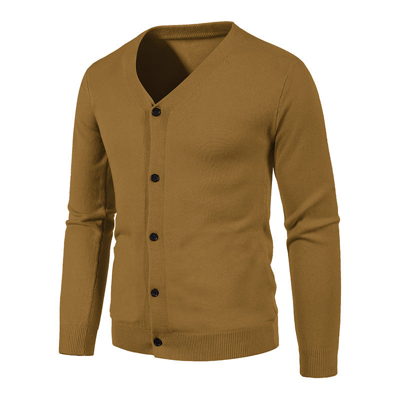 Knitwear Cardigan Knitwear Ready-Made Autum Export Wish Men's V Neck Slim Button-Down Bott