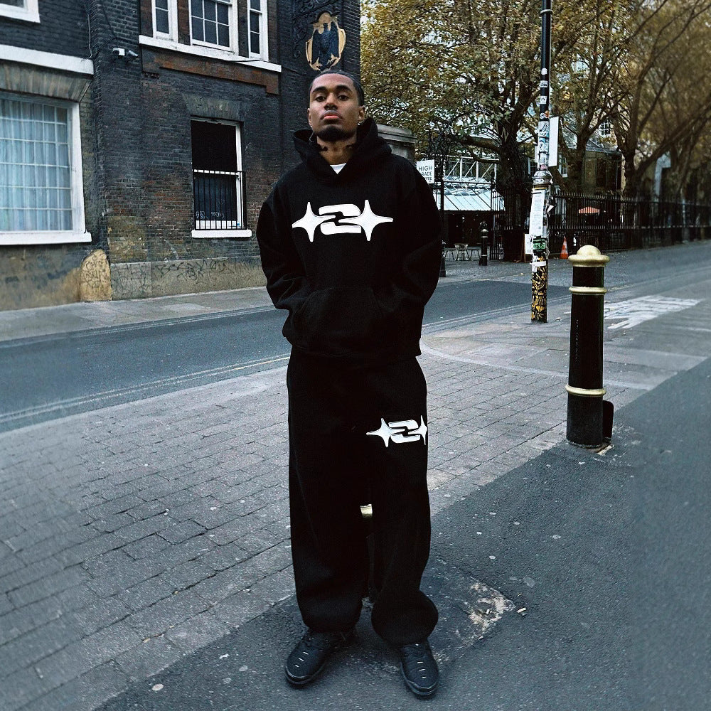 Automne et hiver Casual Retro Hip-hop Sportswear Hoodie mode