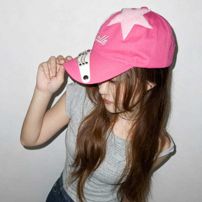 Millennial Chic Vintage Rose-rouge Casquette de baseball