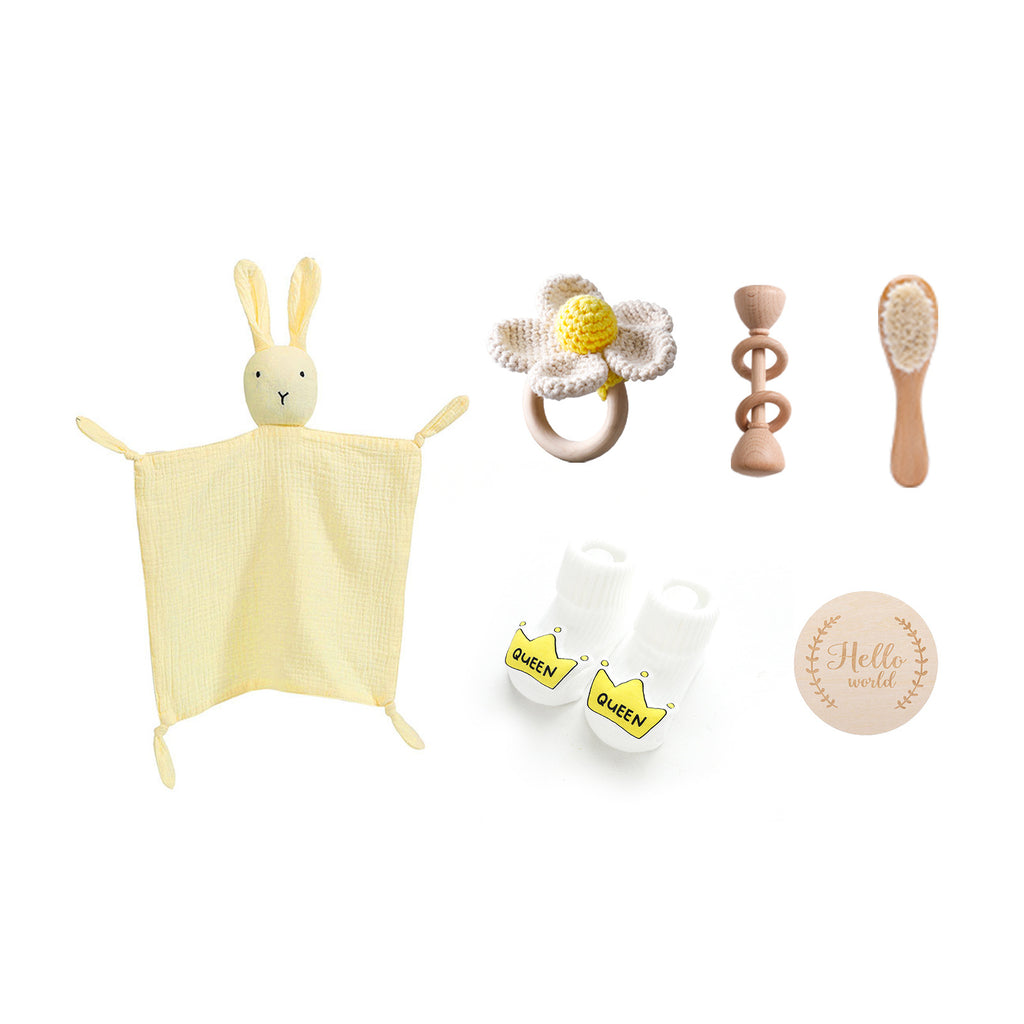 Ensemble cadeau de serviette de bain de lapin pour bébé Comfort Rattle