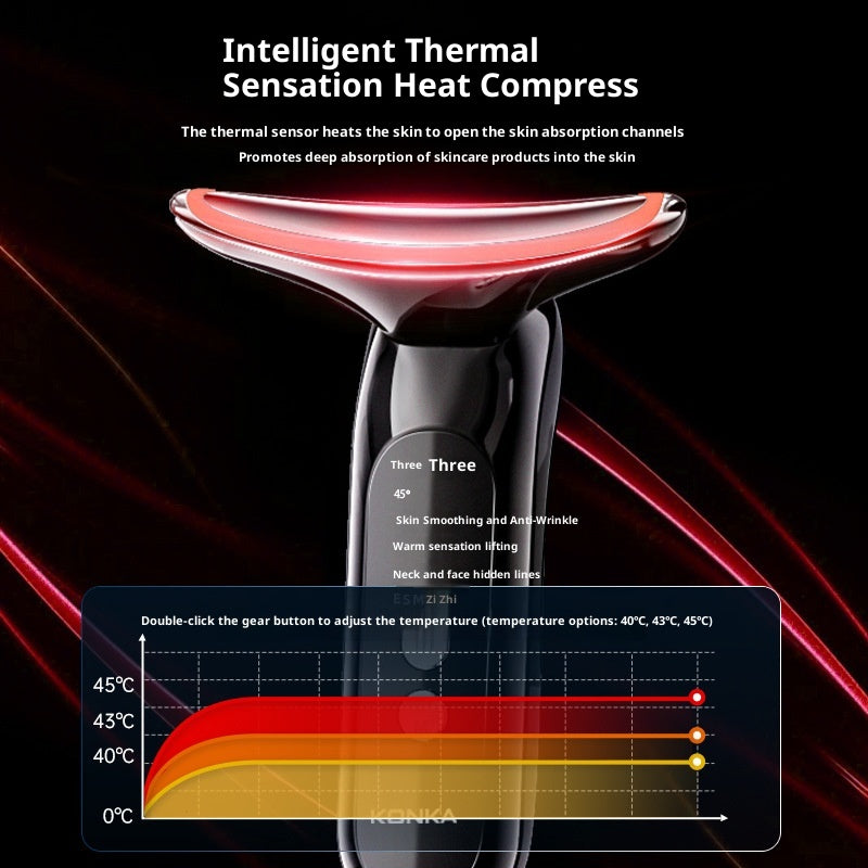 Massager de vibration de compression multifonctionnelle pour enlever les rides de cou