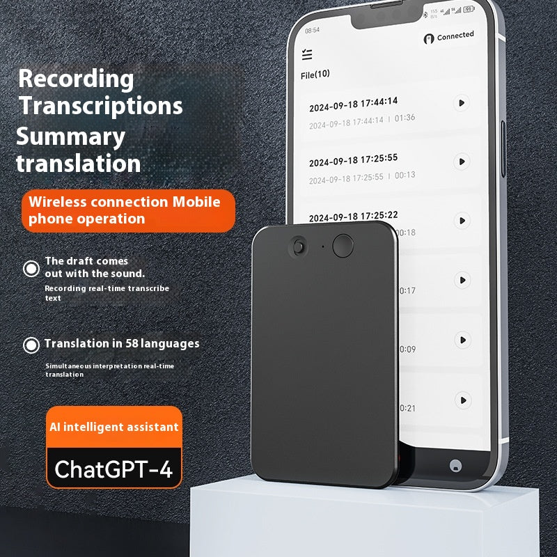 Enregistreur de Traduction Intelligent Enregistreur de Contrôle App