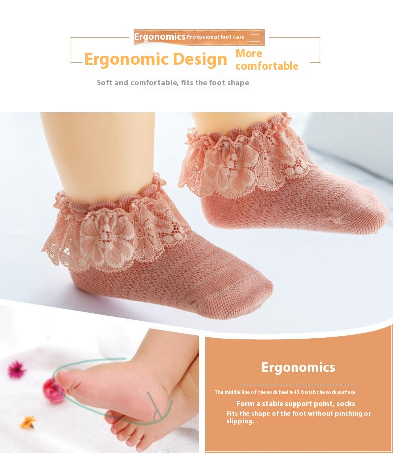 Été Filles Chaussettes en dentelle Chaussettes en dentelle
