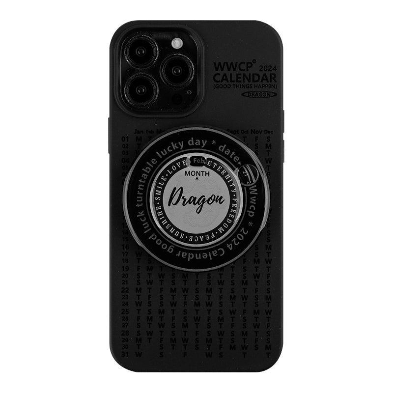 Boîtier de téléphone magnétique Bracket Rotation Decompression Noir Biodégradable