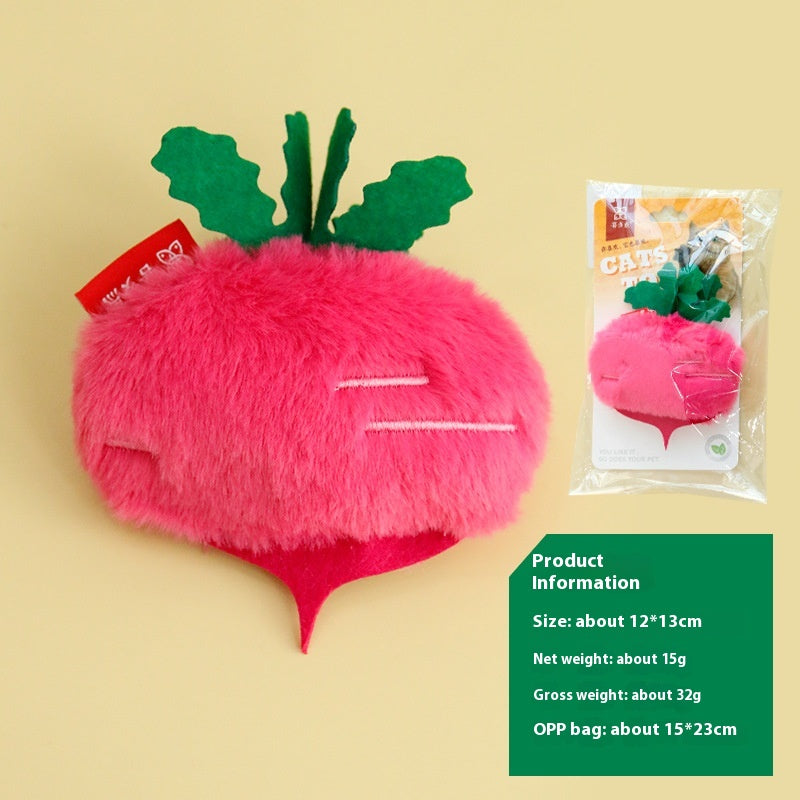 Radish Cucumber Cat Ringing Paper Toy Simulation Vegetable Bite-résistant