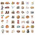 50 Stickers Graffiti Cartoon Long Holiday Life