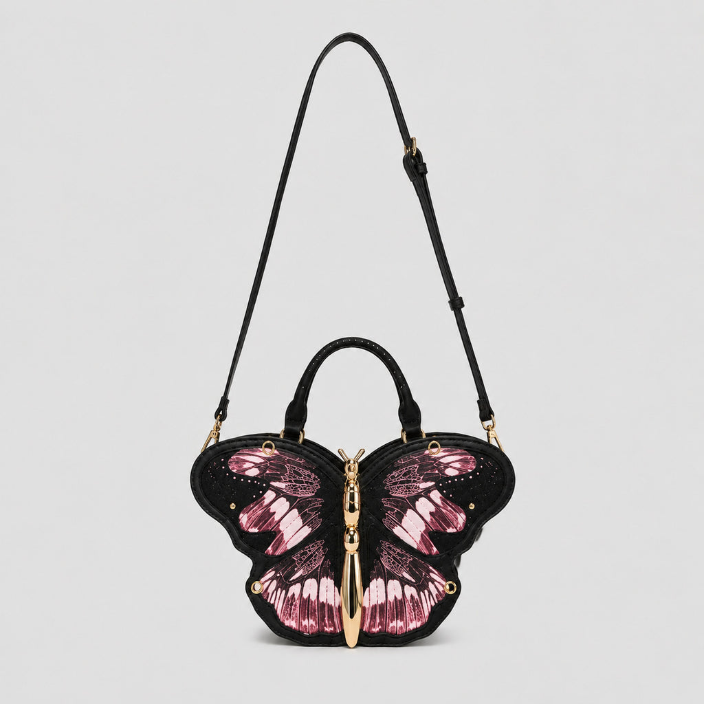 Sac à main mode en forme de papillon de style punk en trois dimensions