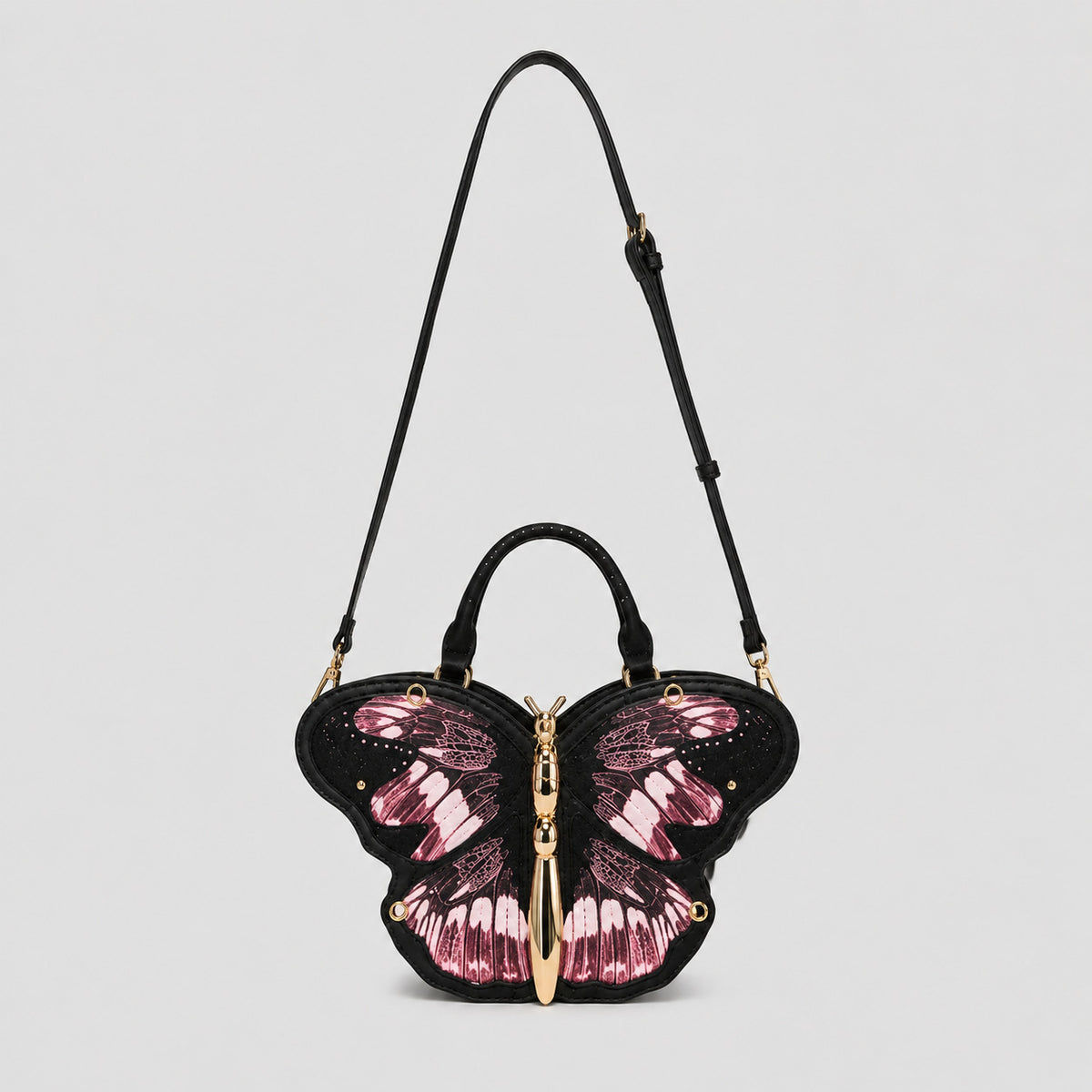 Sac à main mode en forme de papillon de style punk en trois dimensions