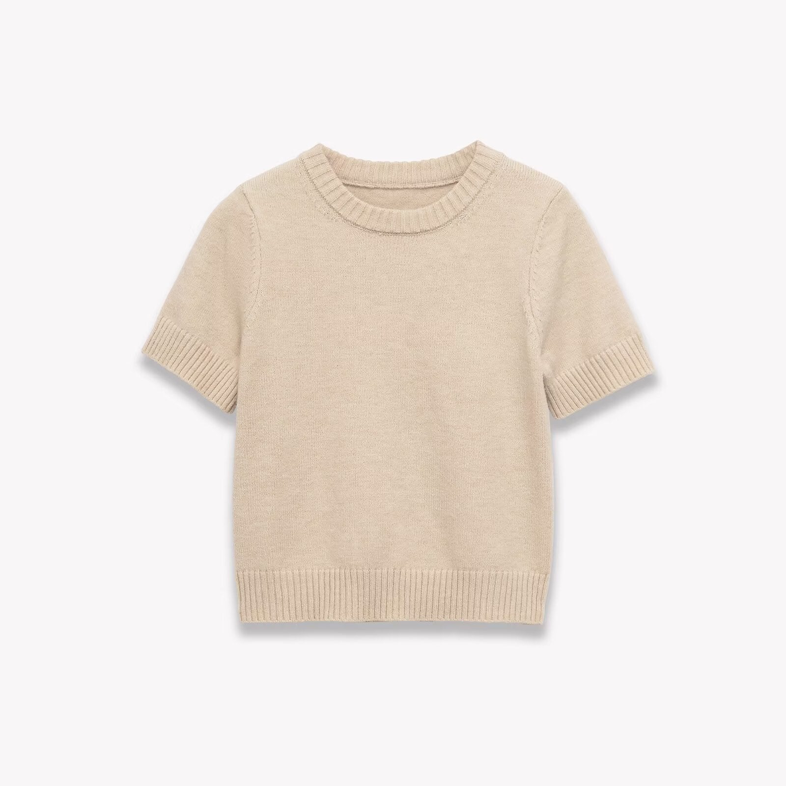 Femmes Col rond Tige simple casual