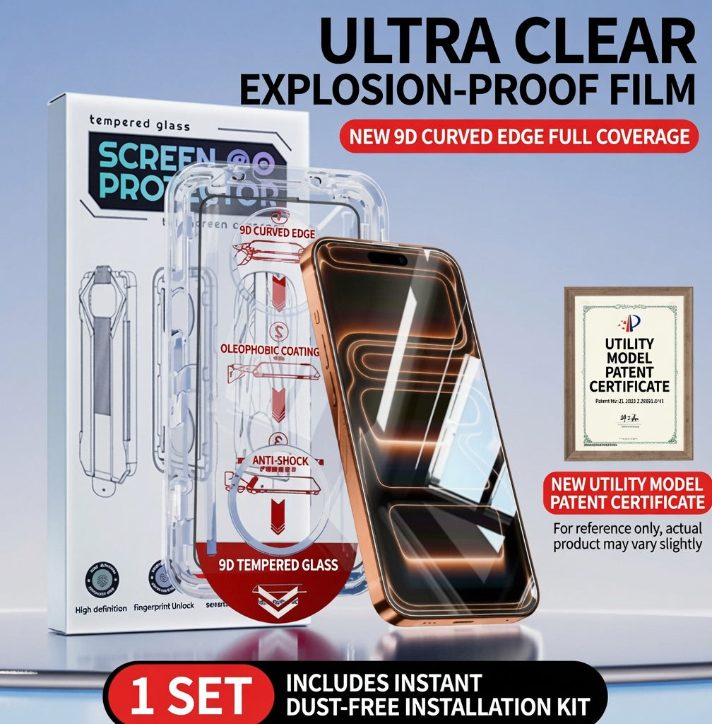 Dust-free tempered glass screen protector