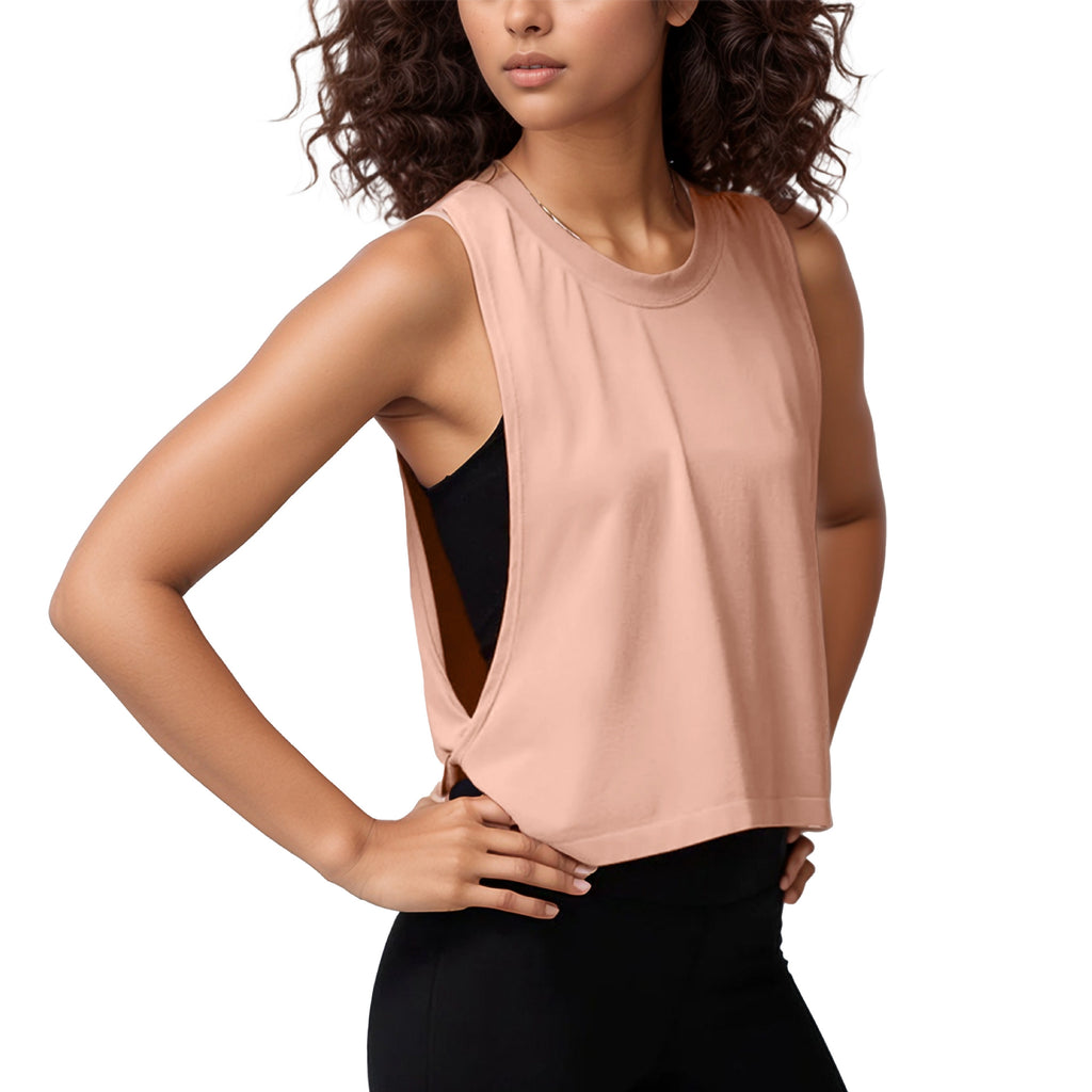 Loose Sleeveless Blouse Sports Veste d'été pour femmes Clo de course respirant léger
