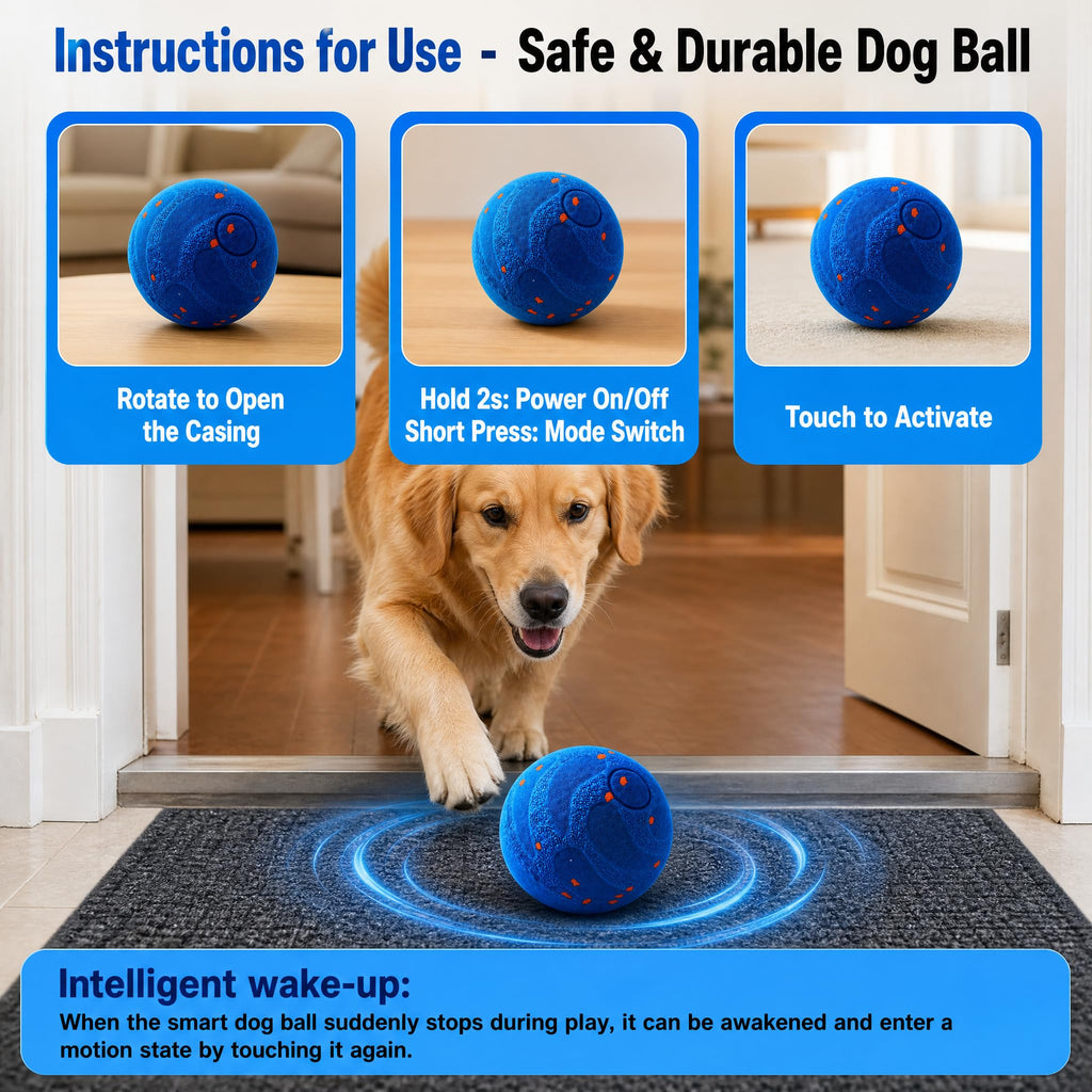 Balle interactive pour chien