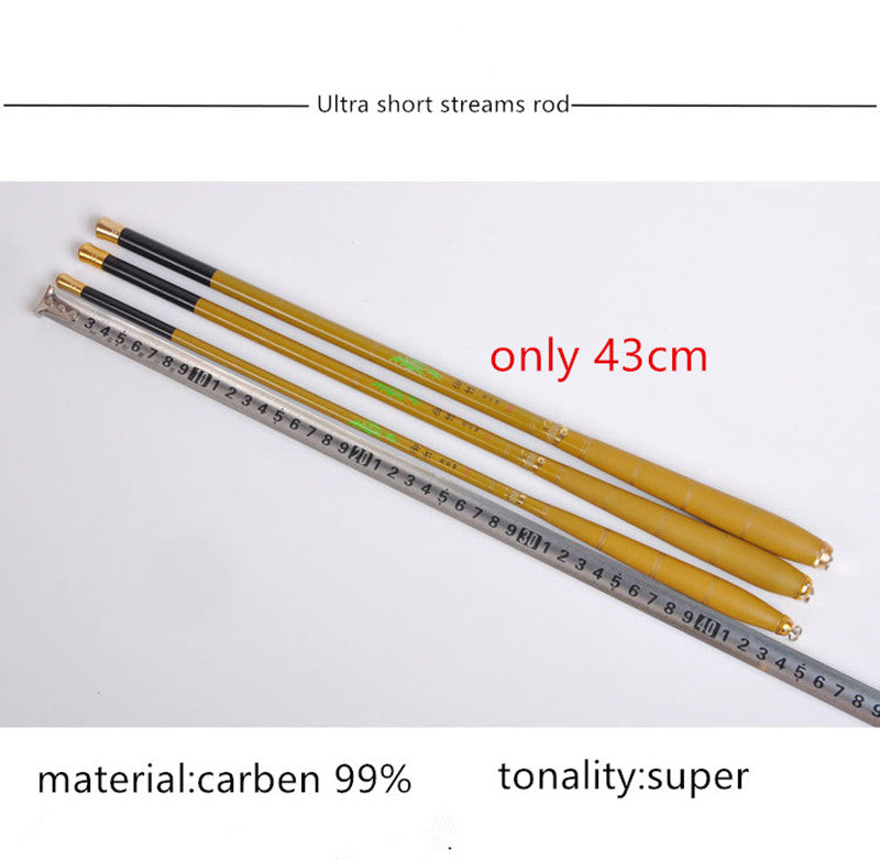 Pocket Super Court Section Pêche Rod Carbon Super Light
