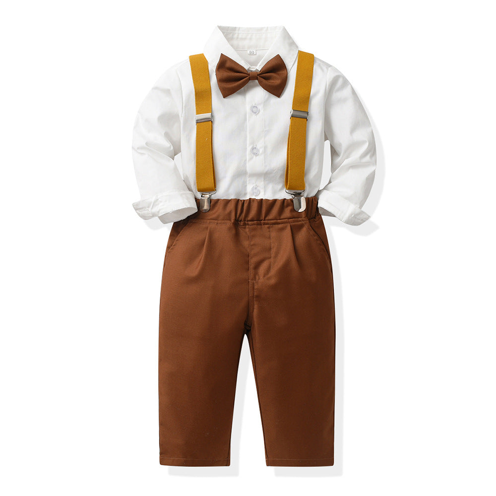 Clip-on enfant Suspender Pantalons Deux-Piece Set Fashion Kids' Outfit