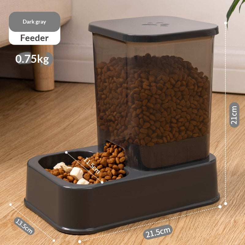 Cat Dog Bowl Food and Water Dispenser Automatic Dual-bowl Fooding Pet Supplies