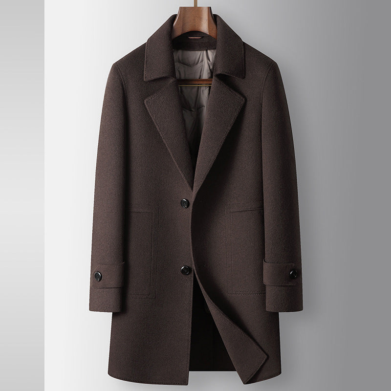 Men's Coat Automne et hiver Demi-longueur Détachement Goose Blanche Descente Inner Youth High-end B