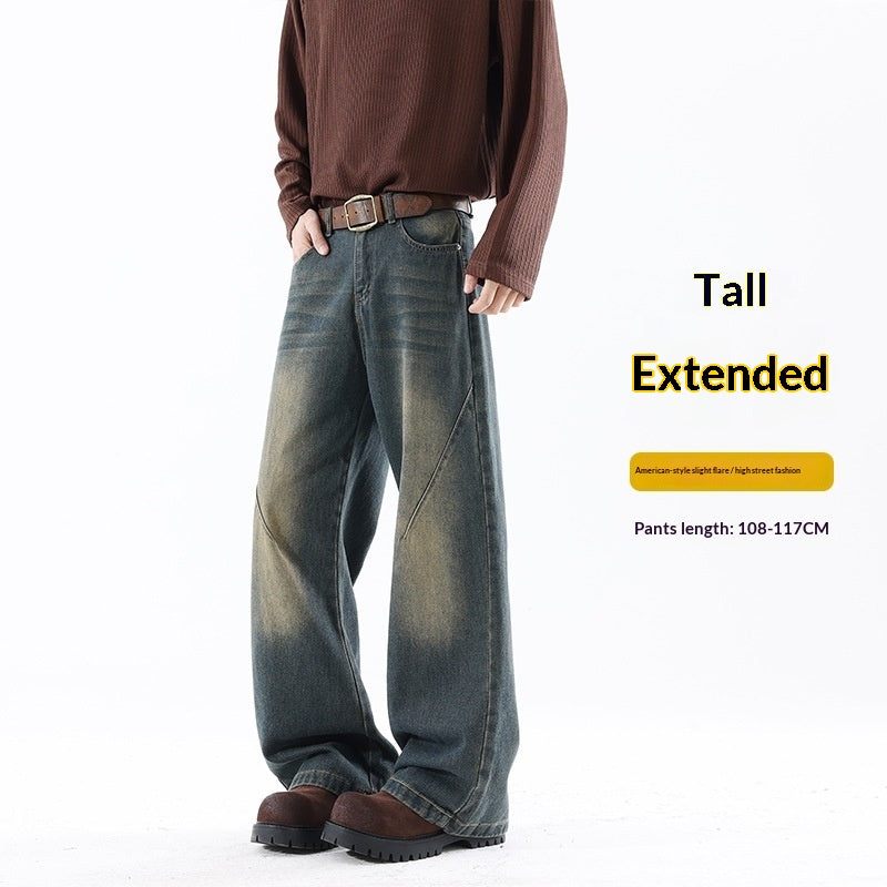 Retro Pantalons à jambes droites à jambes larges