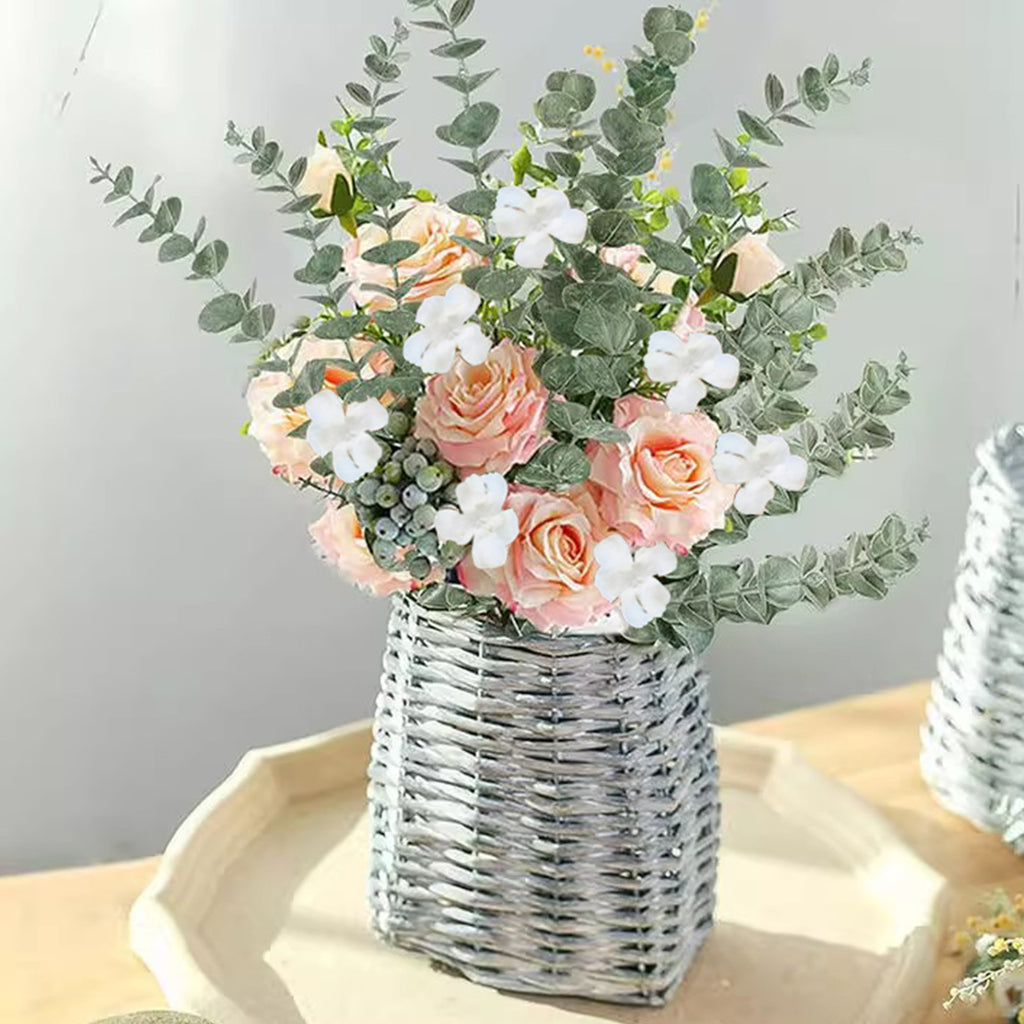 10 Blossoms artificiels de prune blanche miniature