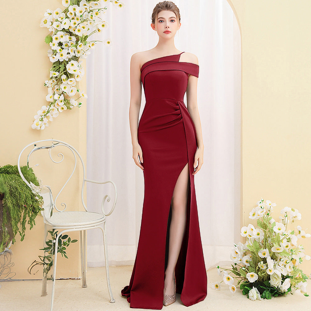 Femme Tempérament Ladies Banquet Long Fish Tail Robe