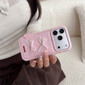 Cas de téléphone couleur Star Ribbon Bow pour femmes