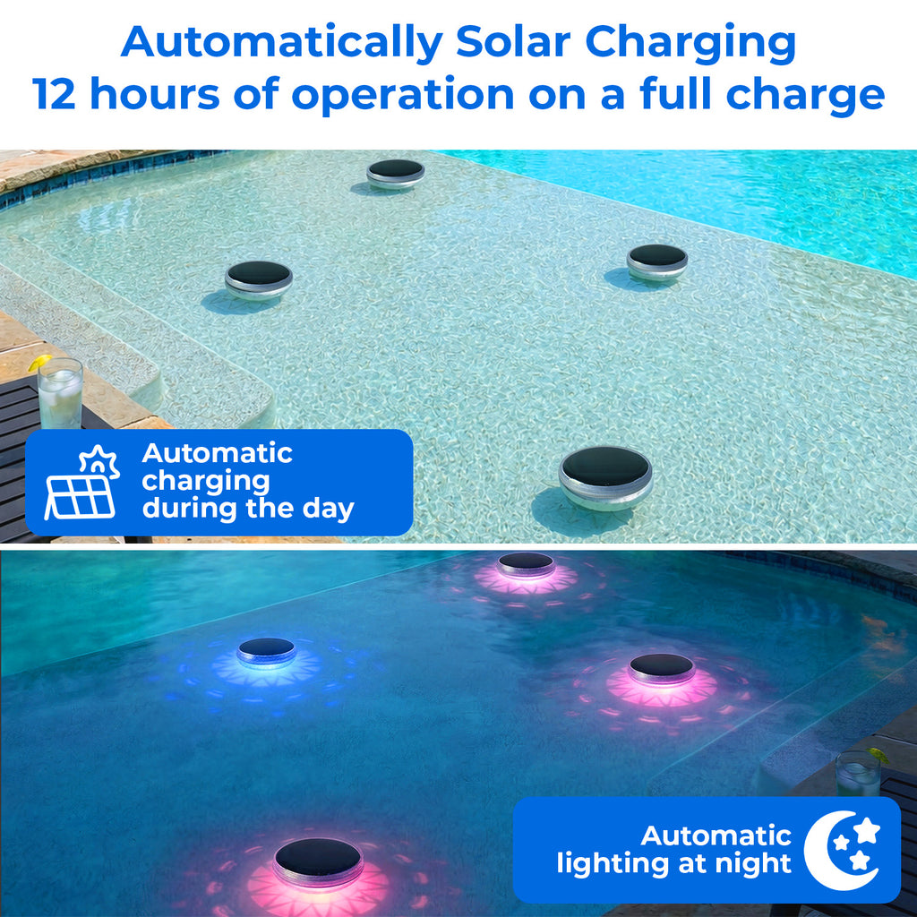 Pool flottante rechargeable solaire Lights-2 Pack