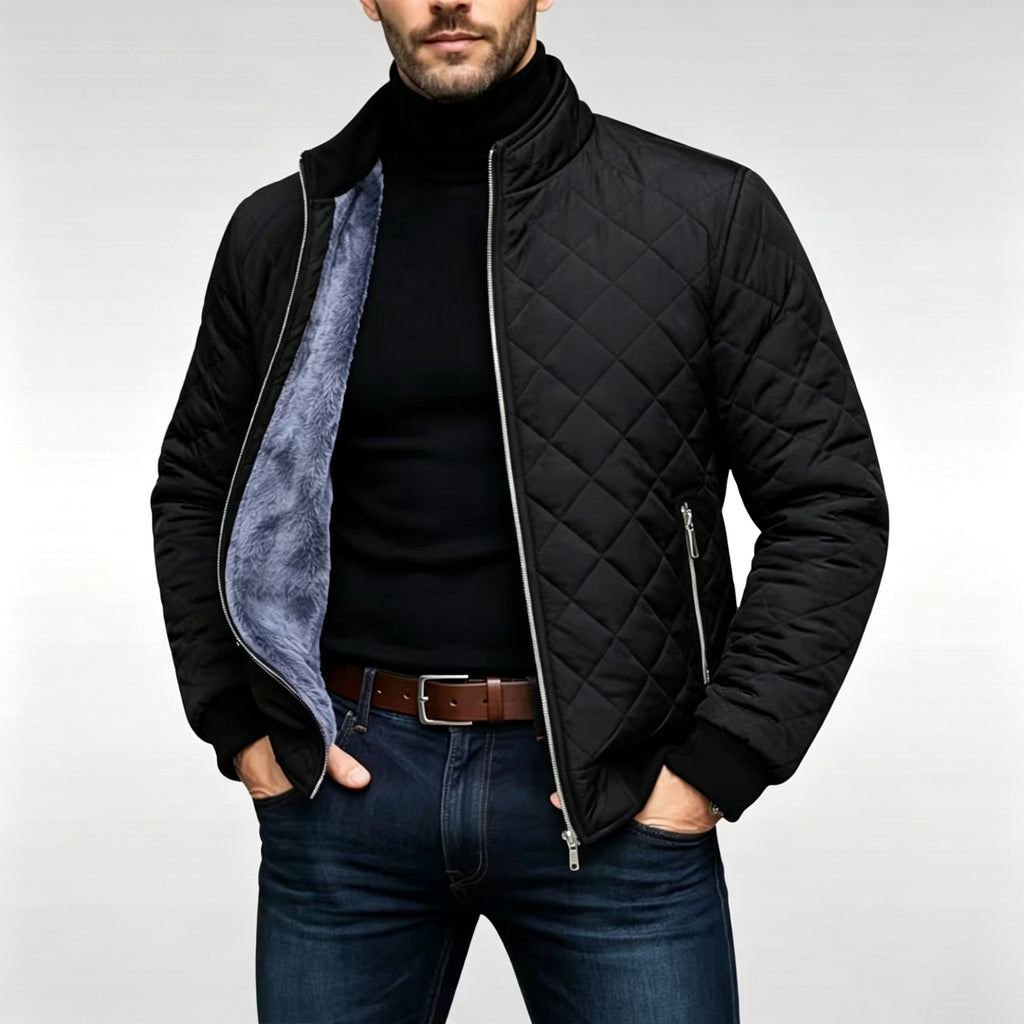 Veste de coton rembourrée diamantée pour hommes