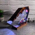 Lampe d'art en résine de forme Salamandre - Lampe de table créative artisanale pour table de nuit de décoration maison