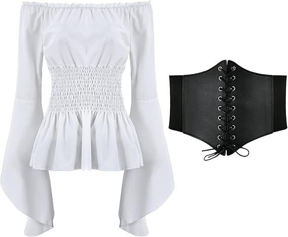 Chemise minimaliste style Renaissance pour femmes