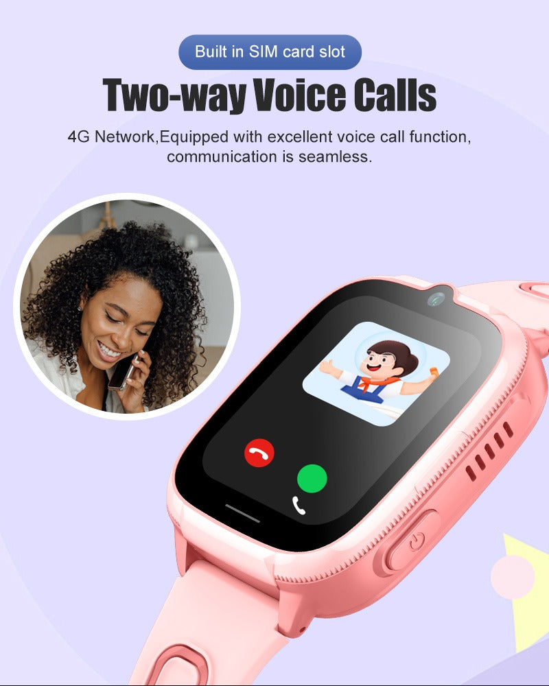 4G Enfants Smartwatch D53 Localisateur GPS Tracker Vidéo Appel Smart Watch For Children Imperméable