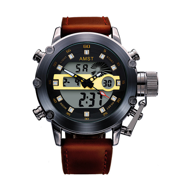 Montre électronique multifonctionnelle Casual Sports pour hommes