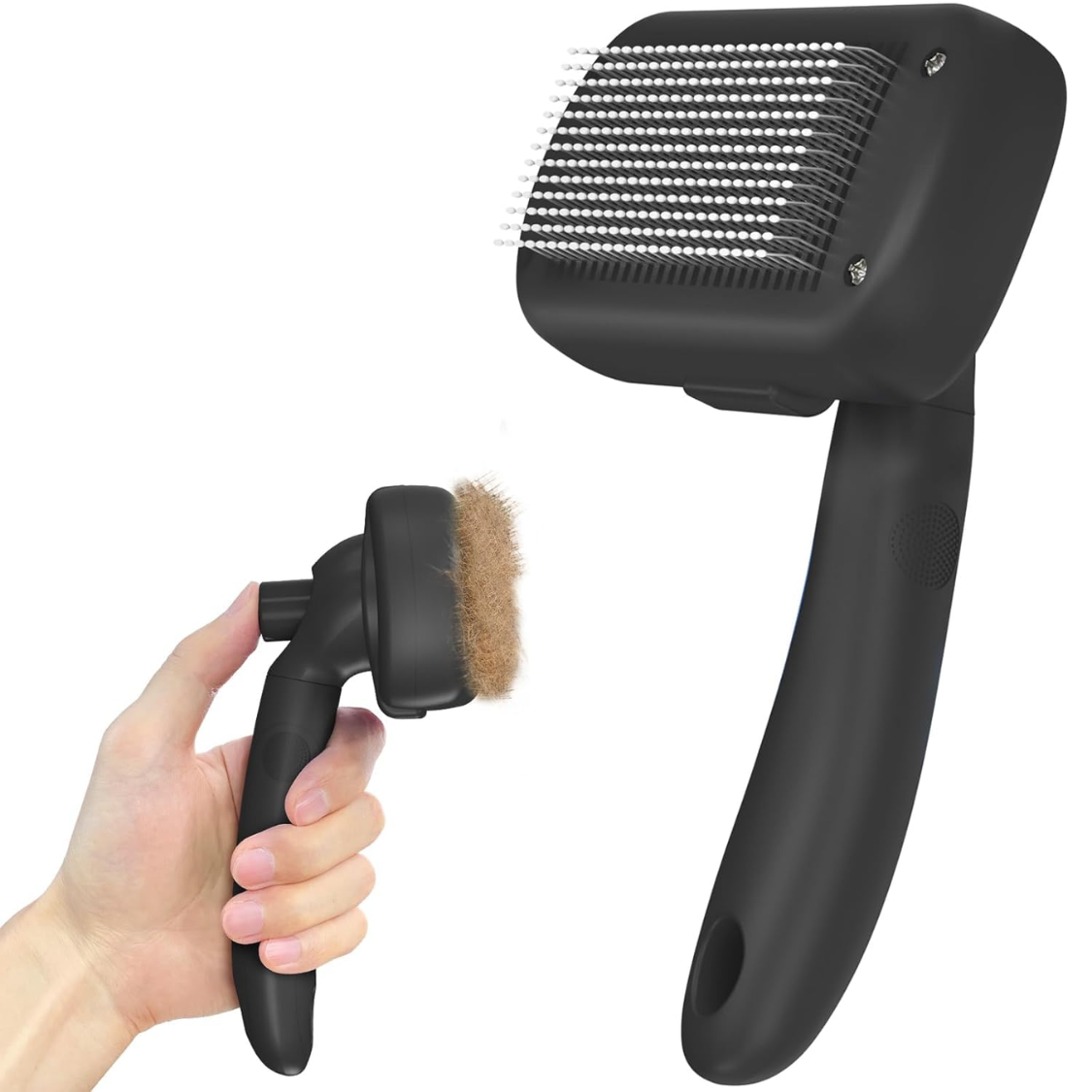 Brosse à linge auto-nettoyante - Outil de grooming pour chiens