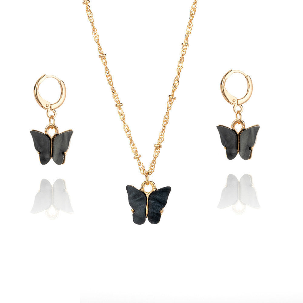 Boucles d'oreilles et colliers acryliques couleur