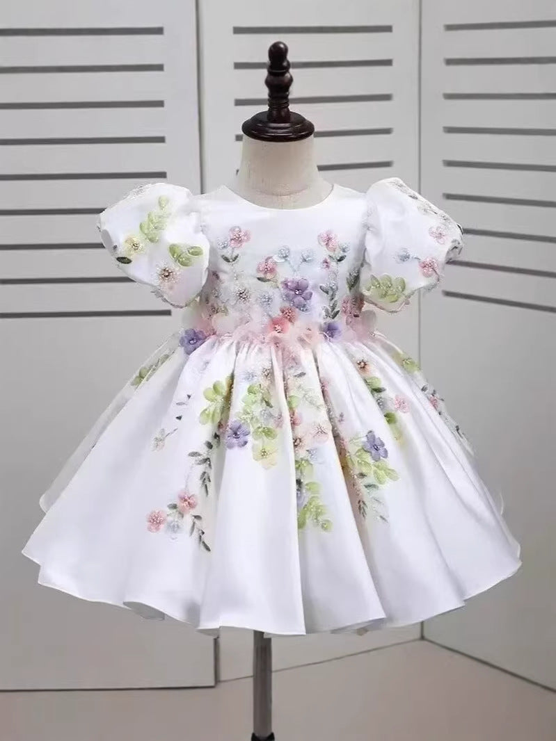 Robe princesse à manches de puff pour enfants