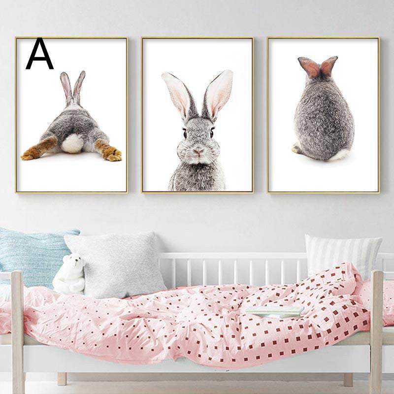 Accueil Mode Simple Lapin Imprimer toile peinture