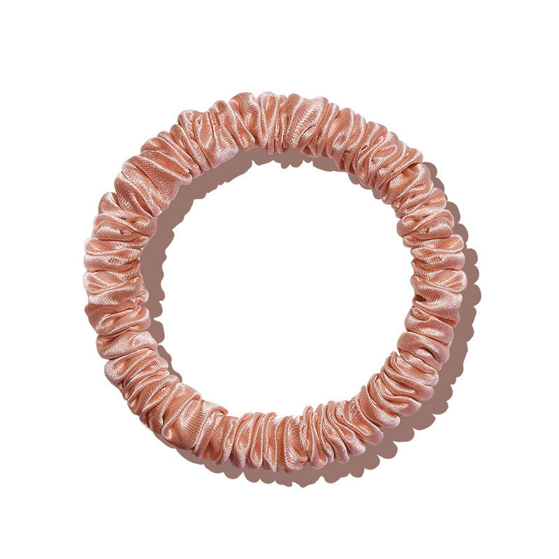 Attache de cheveux en soie 1cm Bande de cheveux en caoutchouc de petite taille