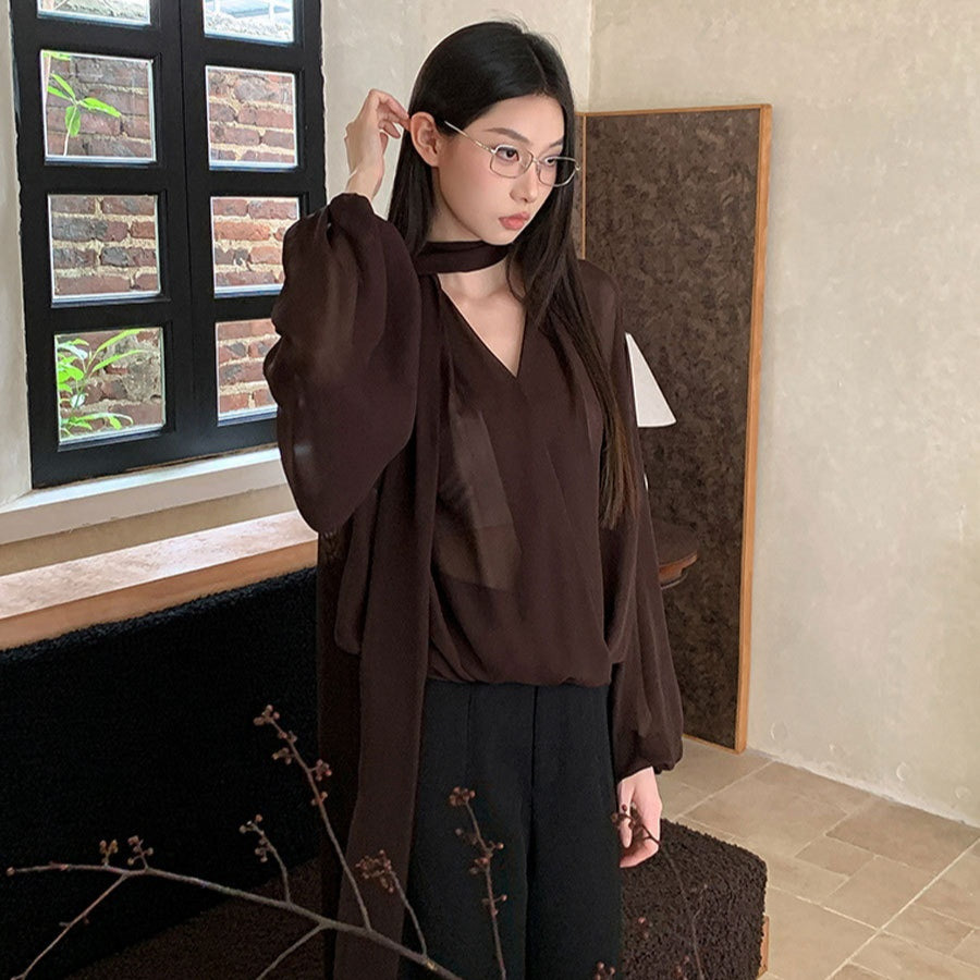 Chiffon Blouse pour femmes Designer inspiré style Niche