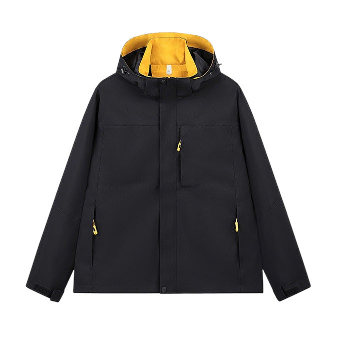 Chèvre à capuche doublée en plein air Trois Veste Proof Streetwear Marque Outerwear