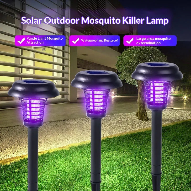 Cour extérieure à énergie solaire et lampe de jardin Mosquito-Repulsive