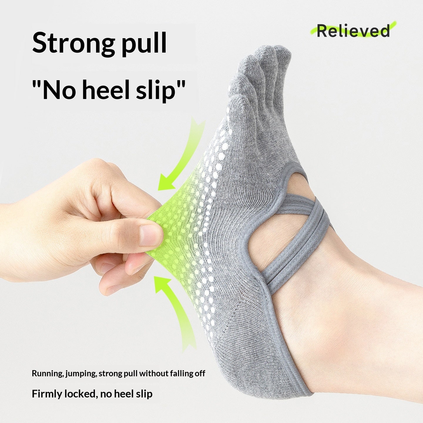 Chaussettes de yoga professionnelles de sport d'intérieur pour femmes Chaussettes de séparation des orteils à cinq pieds