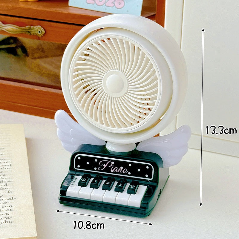 Mini Piano Night Light Fan