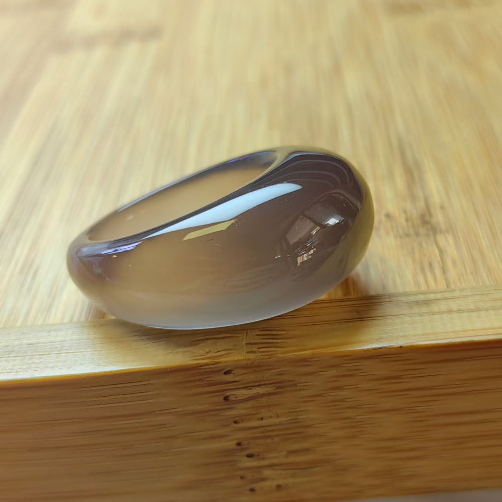 Vieux matériau de jade en couleur violette fumée