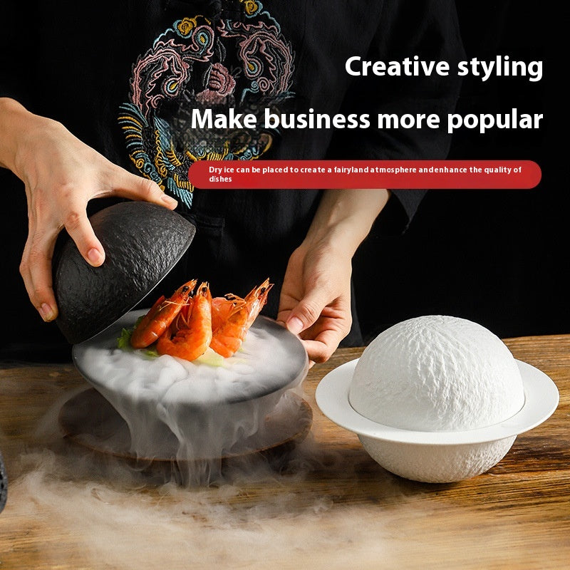 Créative Round Smoked Cup Black Tableware