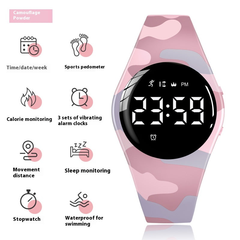 Simple Imperméable Vibration Alarm Clock Middle School Student Sports Watch