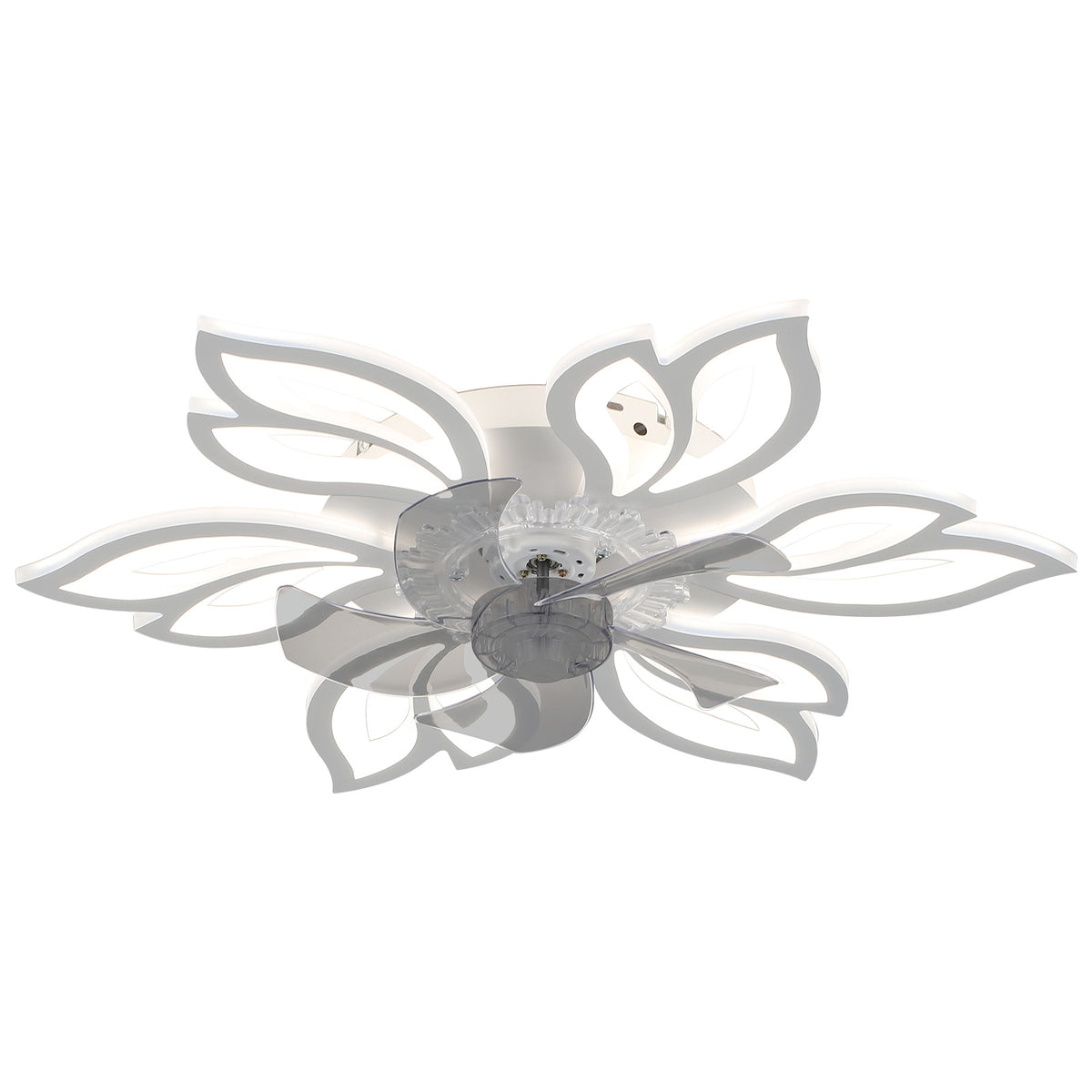 Moderne Salon Maison Trois couleurs Six vitesses Ceiling-monté intérieur LED ventilateur lumière