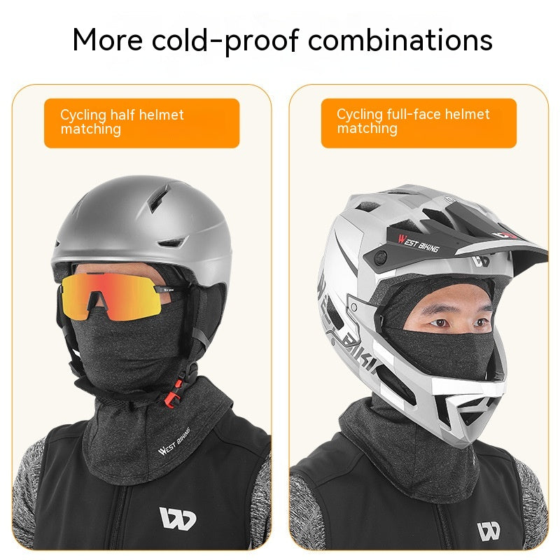 Masque de vélo à tête thermique avec trou à paupières