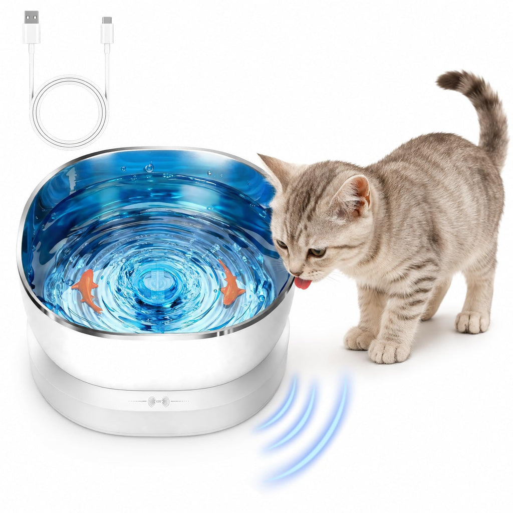 304 Fontaine d'eau pour animaux intelligents en acier inoxydable