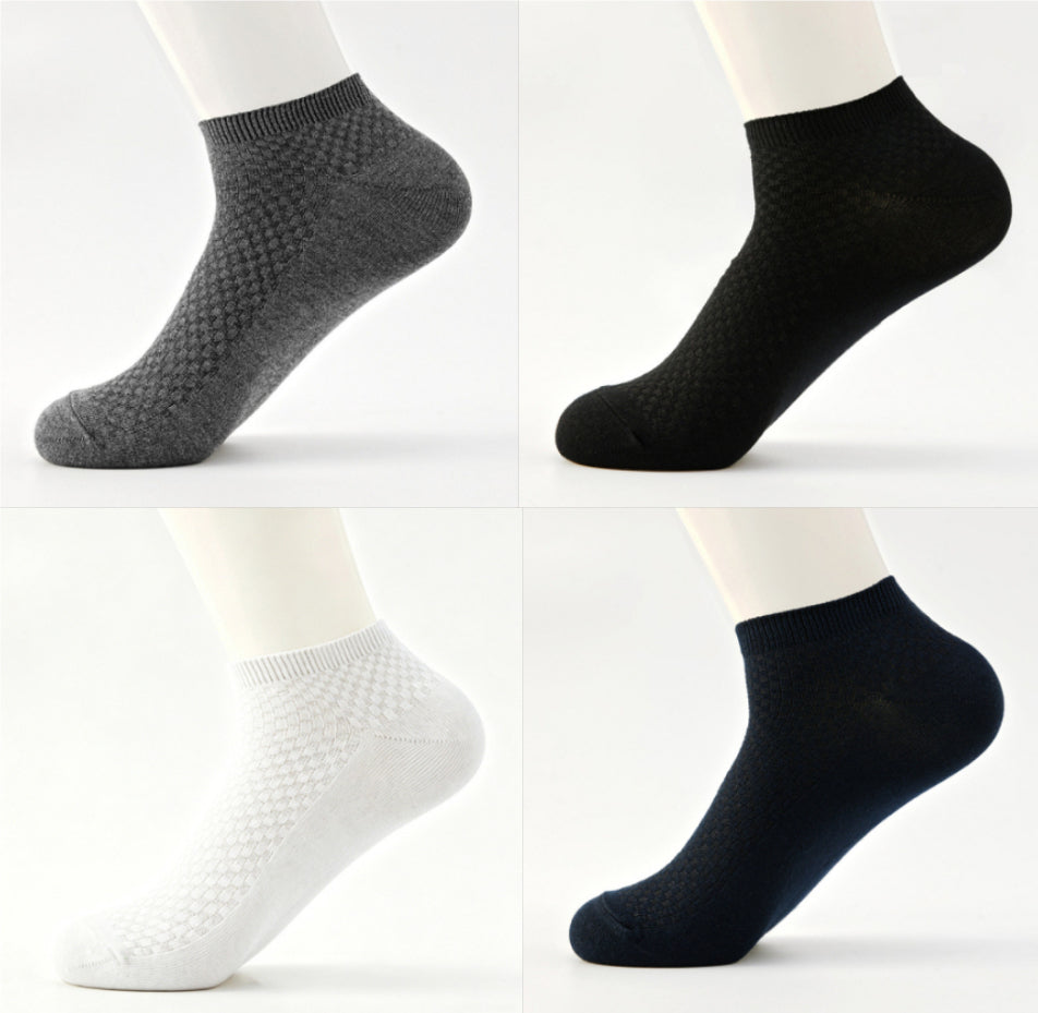 Chaussettes mi-calf escamotables et respirantes pour hommes