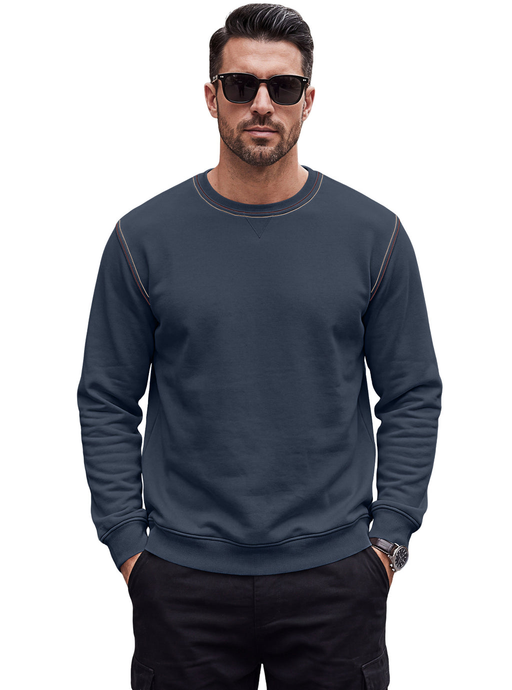 Haut de la couche de base brossé de tissu d'automne pour hommes